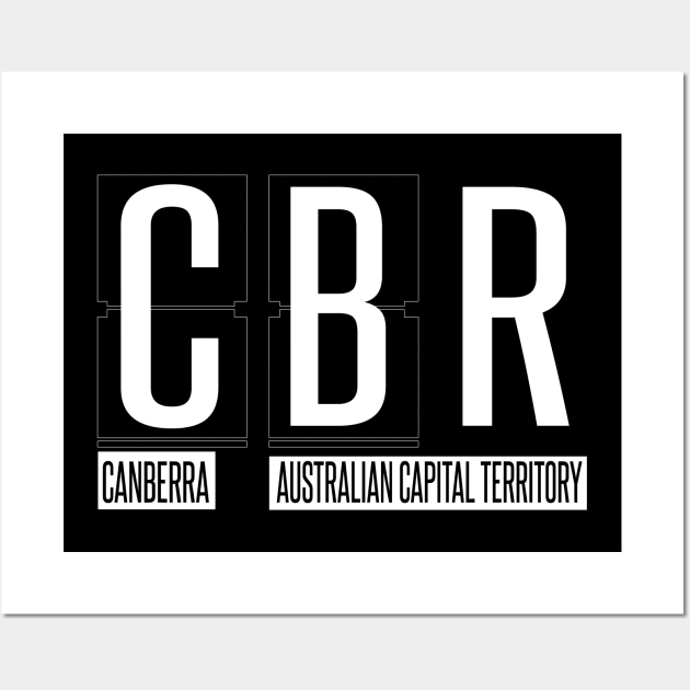 CBR - Canberra Airport Code Souvenir or Gift Shirt Apparel Wall Art by HopeandHobby